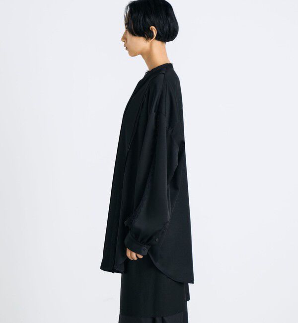 Edition「ジョーゼットレース オーバーサイズドシャツ」|シャツ・ブラウス|