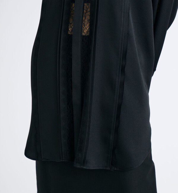 Edition「ジョーゼットレース オーバーサイズドシャツ」|シャツ・ブラウス|