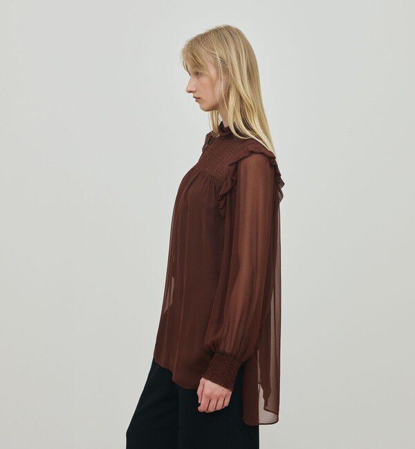 DES PRES「シルクシフォン チュニックブラウス」|シャツ・ブラウス|