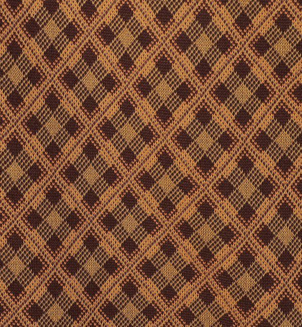 CABaN「コットンポリエステル チェックジャカード Vネックカーディガン」|ニット・セーター|