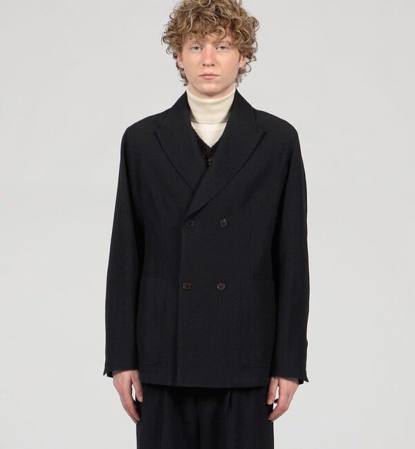 TOMORROWLAND MENS「ウールリネンコットン ダブルブレステッド 4Bジャケット」|テーラードジャケット|