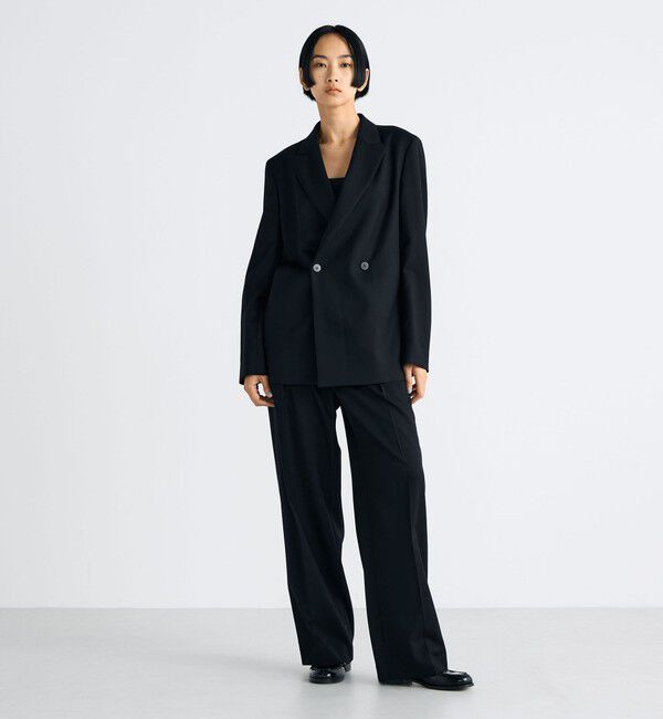 Edition「Super160's ウールツイル 2タックワイドスラックス」|スラックス|