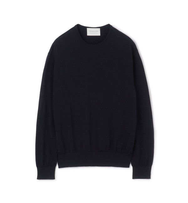TOMORROWLAND MENS「TOMORROWLAND tricot  シルク クルーネックプルオーバー 」|ニット・セーター|67 ネイビー