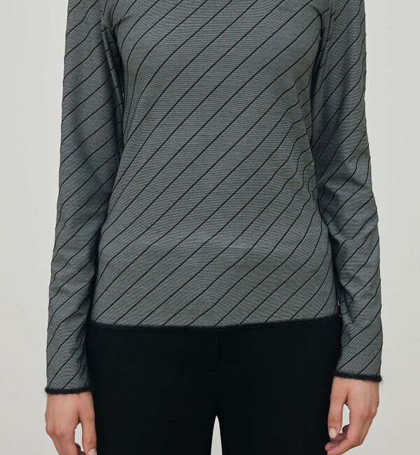 DES PRES「ダイアゴナルジャージー タートルネックプルオーバー」|Tシャツ・カットソー|