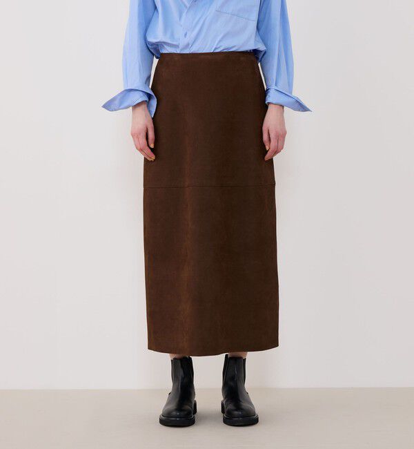 GALERIE VIE「プライムヌバック Aラインロングスカート」|台形|