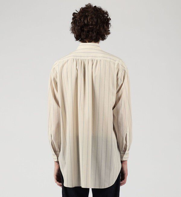 TOMORROWLAND MENS「ウールナイロンストライプ ロングスリーブ オーバーシャツ」|シャツ・ブラウス|