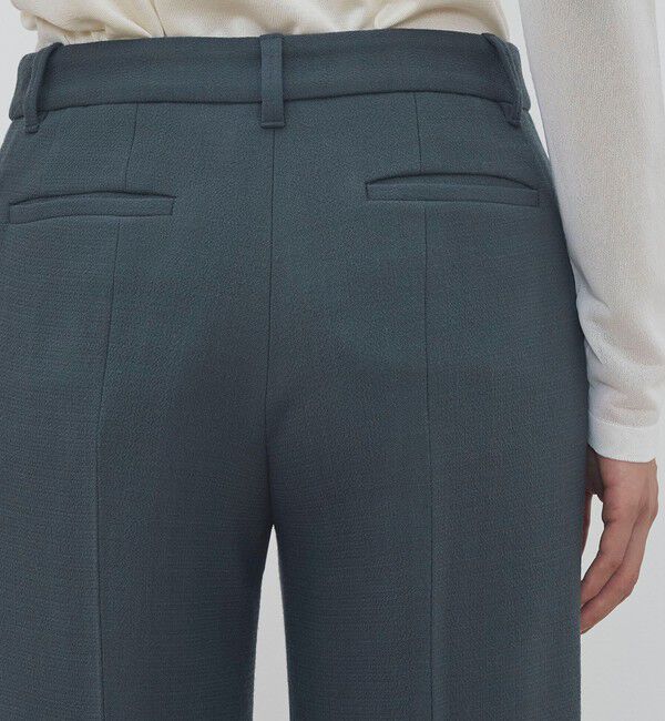 DES PRES「ナチュラルストレッチウール セミフレアパンツ」|スラックス|