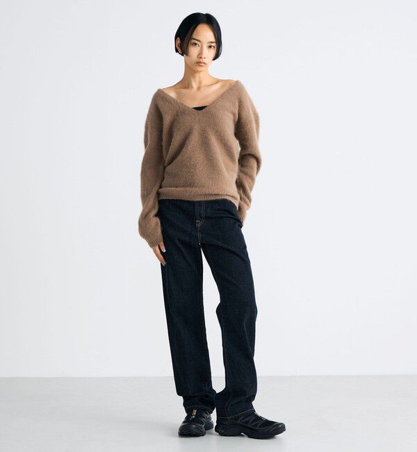 Edition「フォックスシャギー Vネックニット」|ニット・セーター|