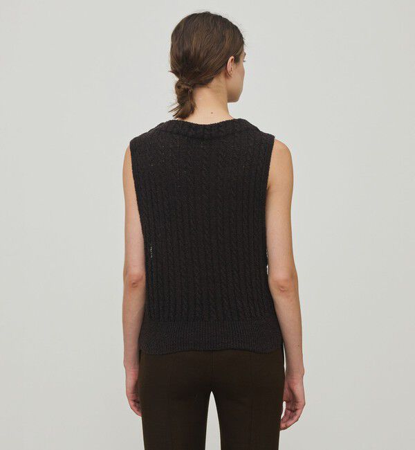 DES PRES「シルクループヤーン ケーブルベスト」|ベスト・ジレ|