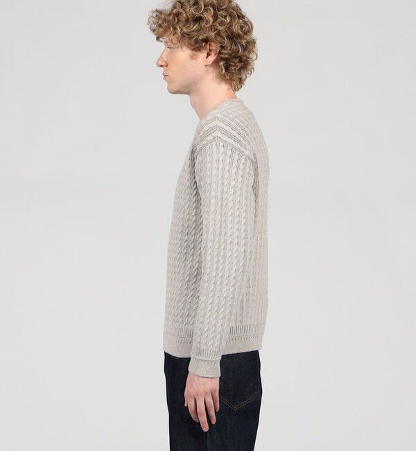 TOMORROWLAND MENS「TOMORROWLAND tricot アルパカポリエステルケーブル クルーネックプルオーバー」|ニット・セーター|