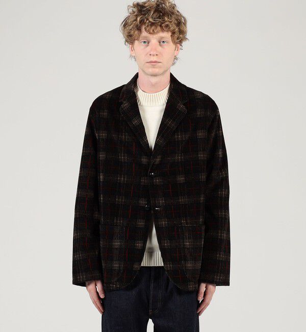 TOMORROWLAND MENS「【別注】Salbatore Piccolo コットンコーデュロイプリント シングルブレステッド 2Bジャケット」|テーラードジャケット|