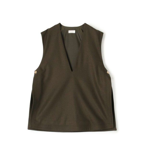 Ballsey「ウールスムース Vネックベスト」|ベスト・ジレ|59 カーキ