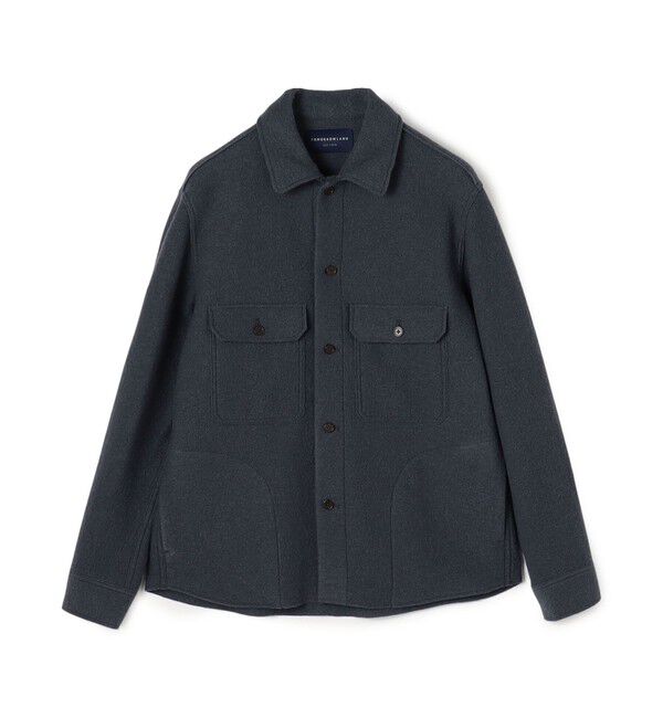 TOMORROWLAND MENS「ボイルドウール シャツブルゾン MANTECO」|ブルゾン・スタジャン|65 ブルー