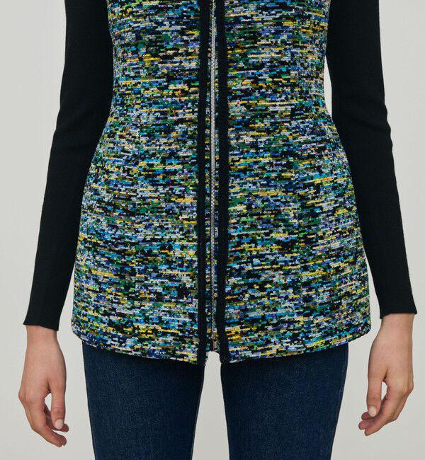 DES PRES「モザイクモール  クルーネックジレ」|ベスト・ジレ|