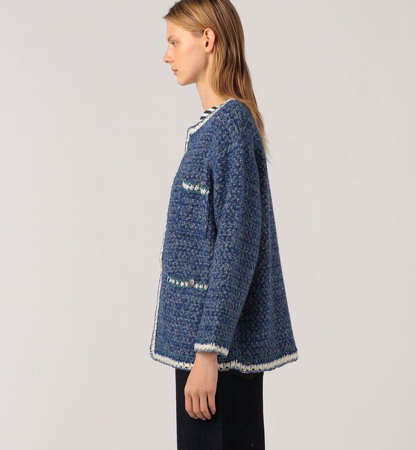 MACPHEE「ラメツイードニット 4ポケットカーディガン」|カーディガン|