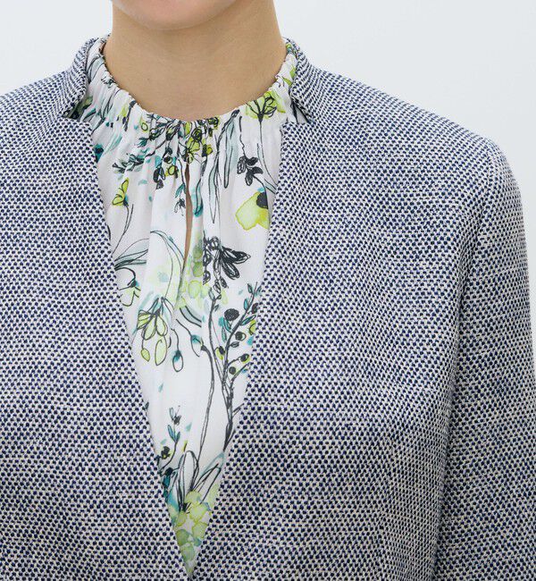 TOMORROWLAND collection「フラットテープ キザミカラージャケット」|ノーカラージャケット|