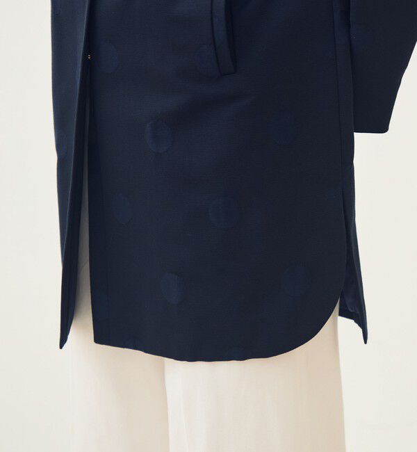 TOMORROWLAND collection「グログランドット ノーカラーコート」|ノーカラーコート|