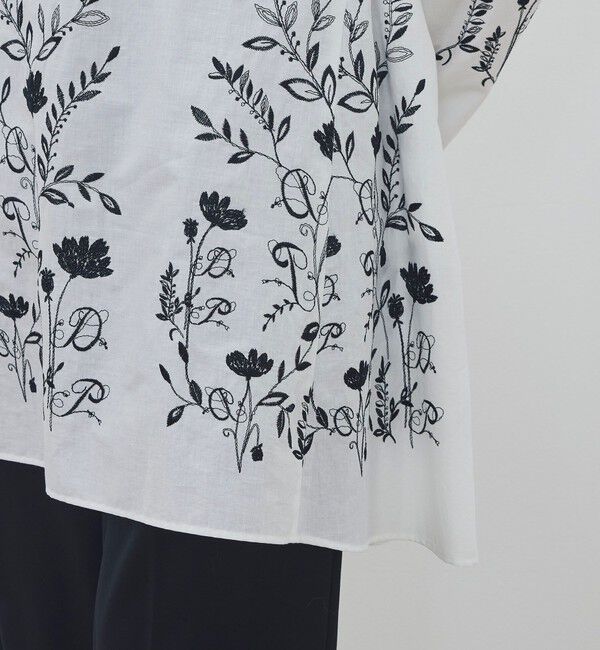 DES PRES「ボタニカルシークエンス ボリュームベルテッドチュニックブラウス」|シャツ・ブラウス|