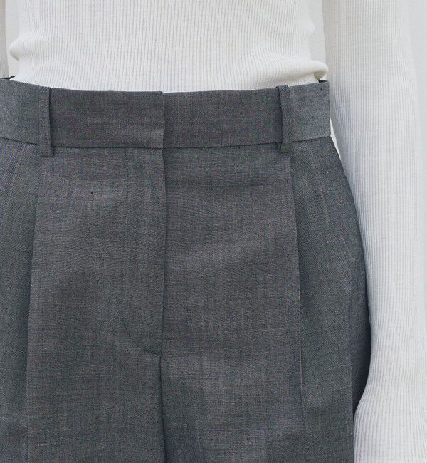 DES PRES「ウーステッドウール モヘヤ 2タックパンツ」|スラックス|