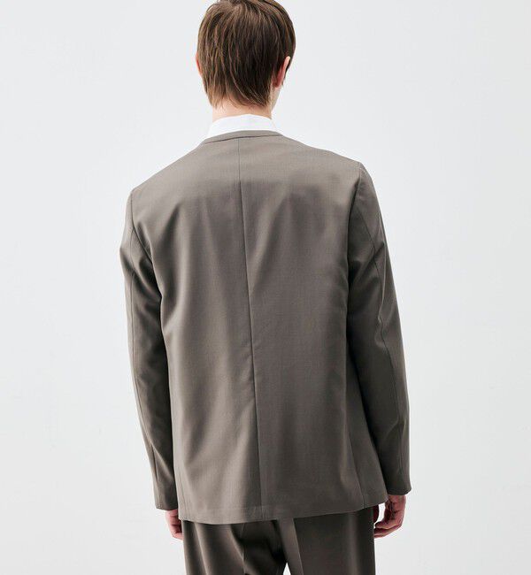 Edition「Super120's ウォッシャブルウール ノーカラージャケット」|ノーカラージャケット|