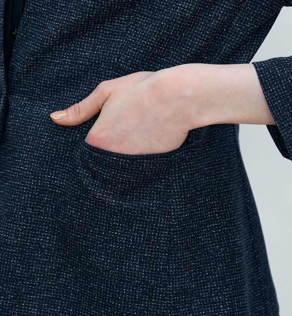 TOMORROWLAND collection「メランジジャージー キザミカラージャケット」|ノーカラージャケット|