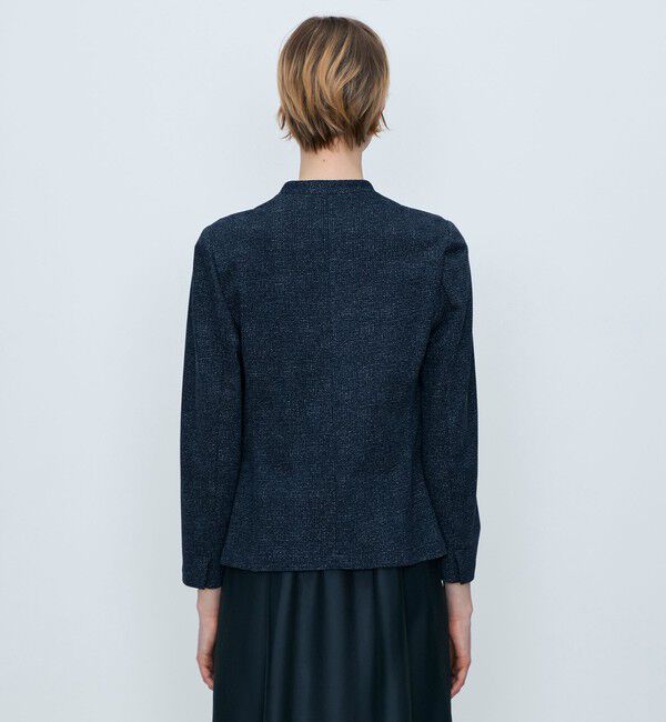 TOMORROWLAND collection「メランジジャージー キザミカラージャケット」|ノーカラージャケット|