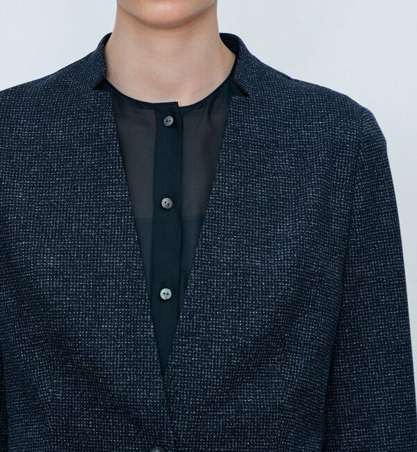 TOMORROWLAND collection「メランジジャージー キザミカラージャケット」|ノーカラージャケット|