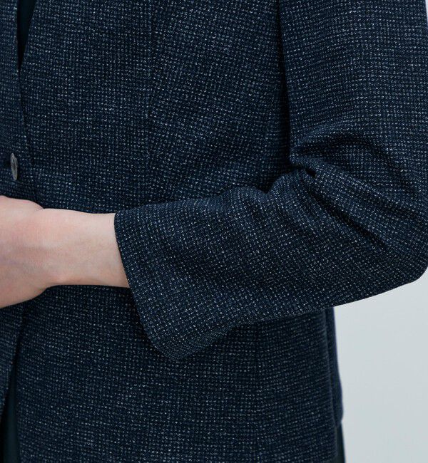 TOMORROWLAND collection「メランジジャージー キザミカラージャケット」|ノーカラージャケット|