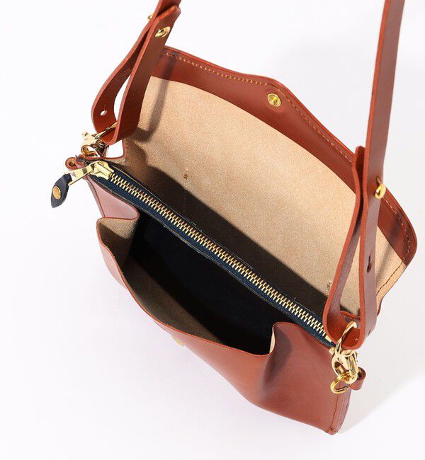 TOMORROWLAND GOODS「【別注】GLENROYAL MEDIUM PURSE WITH STRAP ブライドルレザー ショルダーミニバッグ」|ショルダー・メッセンジャー|