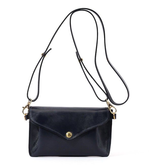 TOMORROWLAND GOODS「【別注】GLENROYAL MEDIUM PURSE WITH STRAP ブライドルレザー ショルダーミニバッグ」|ショルダー・メッセンジャー|69 ネイビー