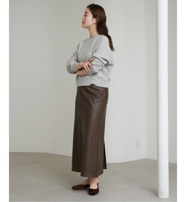 IENA「《追加2》コットン 裏毛クロップドプルオーバー」|スウェット・ジャージ|