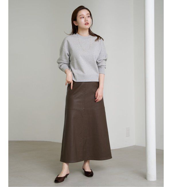 IENA「《追加2》コットン 裏毛クロップドプルオーバー」|スウェット・ジャージ|