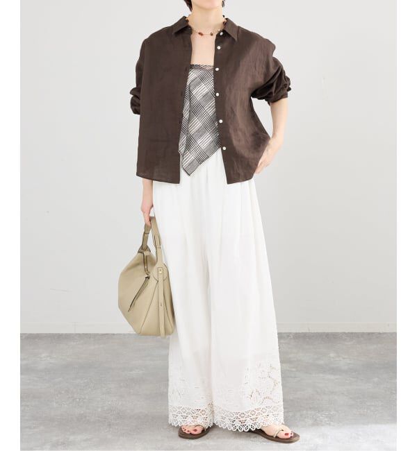 IENA「リネンワイドショートシャツ」|シャツ・ブラウス|