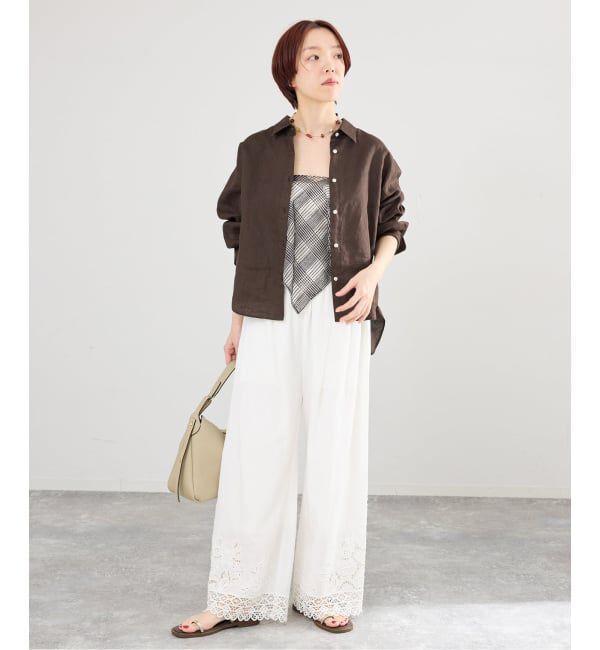 IENA「リネンワイドショートシャツ」|シャツ・ブラウス|