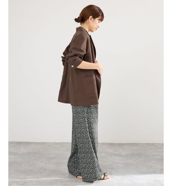 IENA「《追加》ウォッシャブル ソフトリネン リラックスジャケット」|テーラードジャケット|