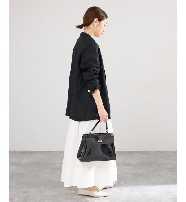 IENA「《追加》ウォッシャブル ソフトリネン リラックスジャケット」|テーラードジャケット|