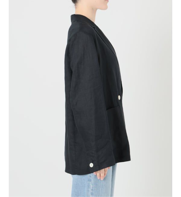 IENA「《追加》ウォッシャブル ソフトリネン リラックスジャケット」|テーラードジャケット|