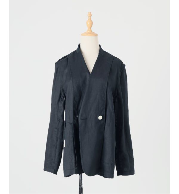 IENA「《追加》ウォッシャブル ソフトリネン リラックスジャケット」|テーラードジャケット|