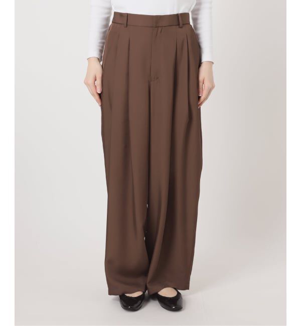 IENA「《洗濯機洗い可》UVカット/接触冷感 ツイルコクーンスラックス」|スラックス|