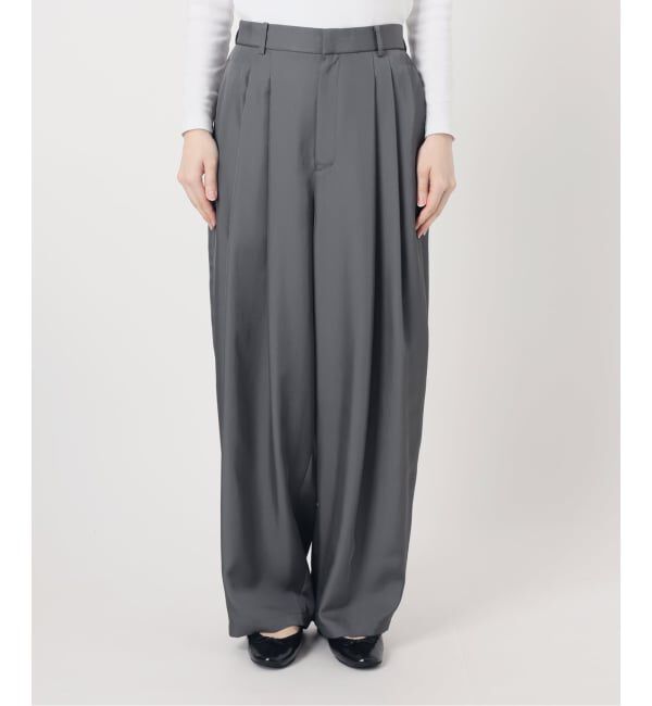 IENA「《洗濯機洗い可》UVカット/接触冷感 ツイルコクーンスラックス」|スラックス|