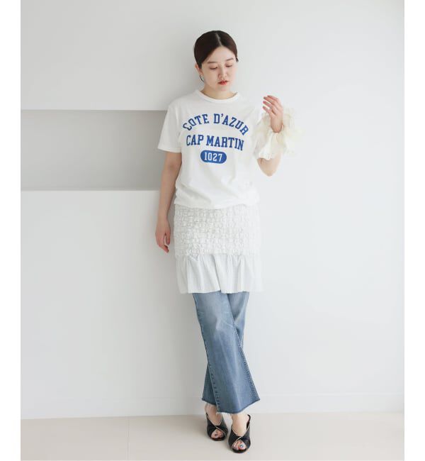 IENA「BLACK クロップドデニムパンツ」|デニム|