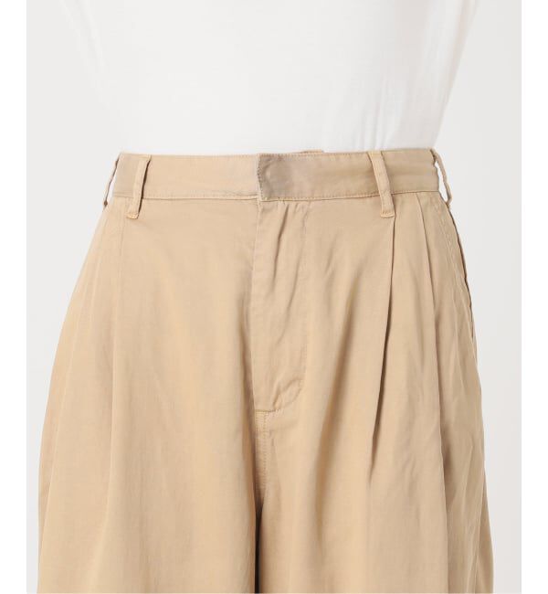 IENA「BLACK ワイドチノパンツ」|チノ|