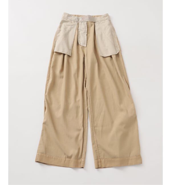 IENA「BLACK ワイドチノパンツ」|チノ|