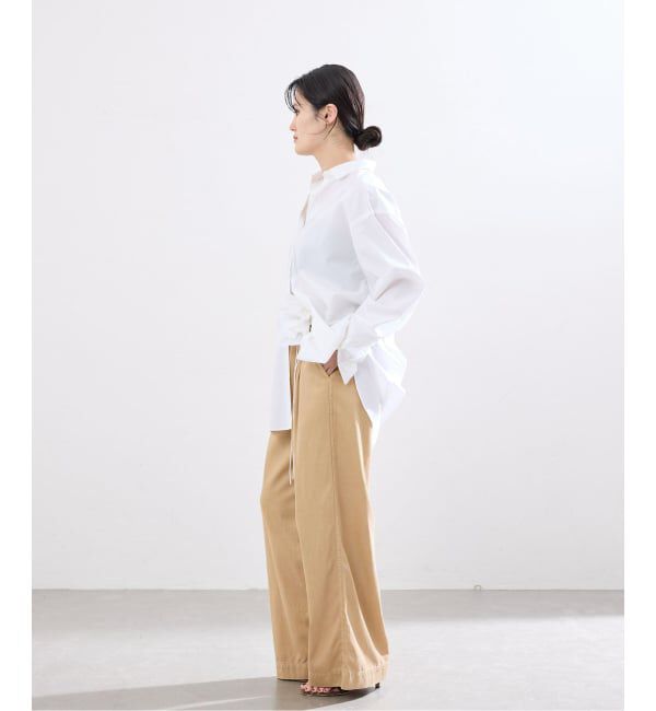 IENA「BLACK ワイドチノパンツ」|チノ|