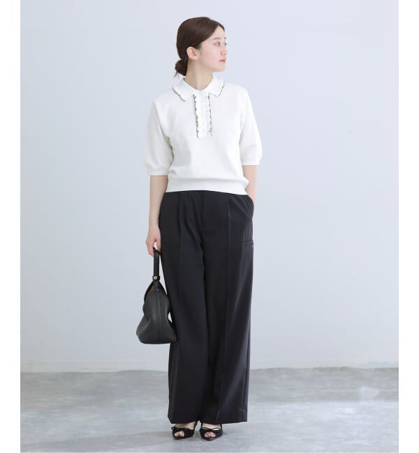 IENA「《追加3予約》フリルプルオーバー」|ニット・セーター|