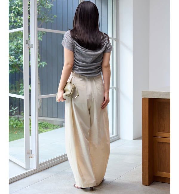 SLOBE IENA「《予約》ベルテッドカーブパンツ」|その他|