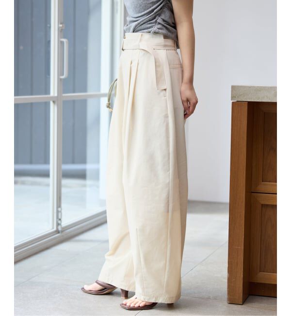 SLOBE IENA「《予約》ベルテッドカーブパンツ」|その他|