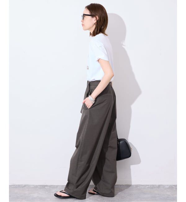 SLOBE IENA「《予約》ベルテッドカーブパンツ」|その他|