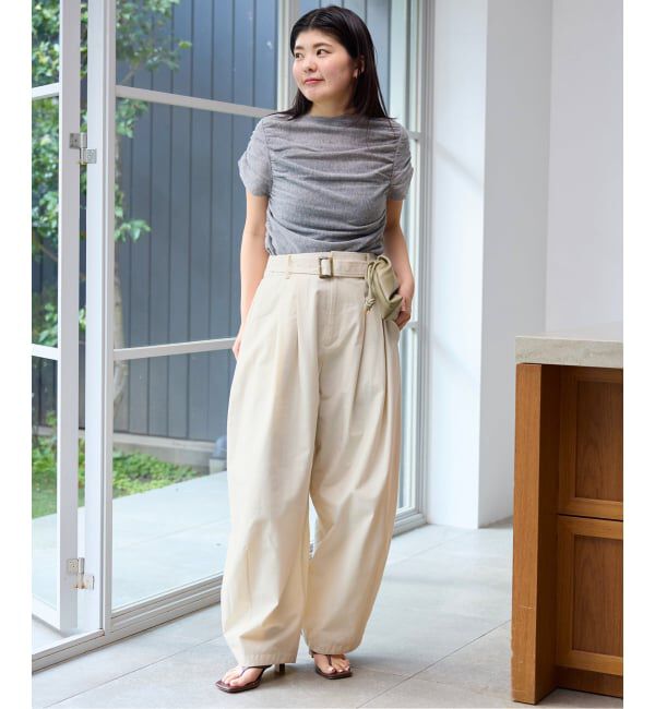 SLOBE IENA「《予約》ベルテッドカーブパンツ」|その他|