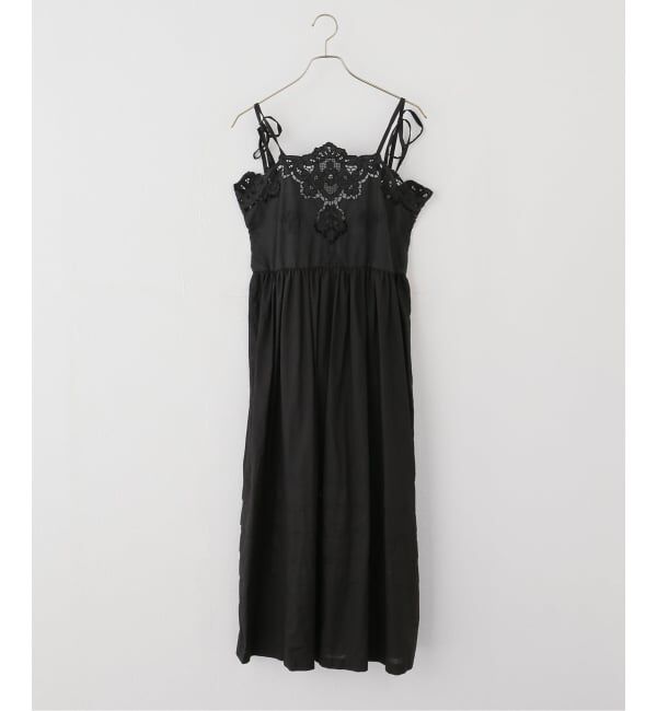 IENA LA BOUCLE「HERITER エリテ  cutwork parts dress H0-00-7057」|ワンピース|ブラック
